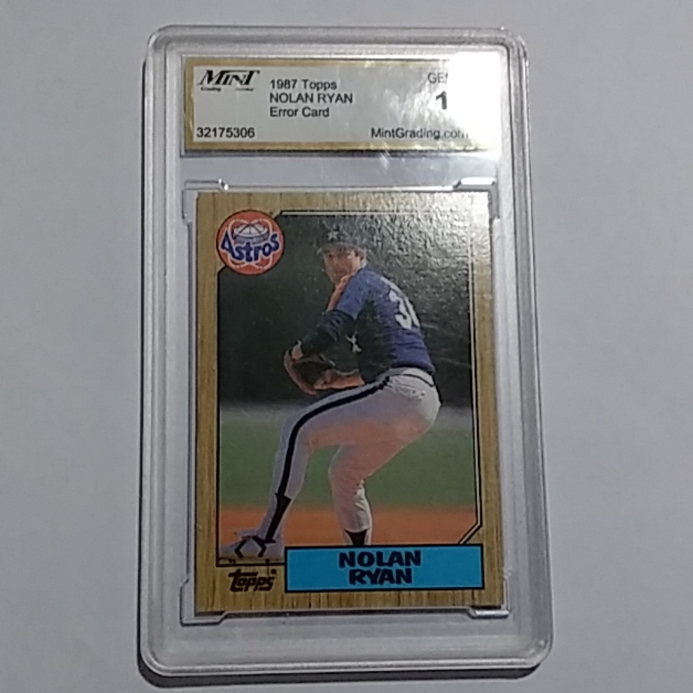 Nolan Ryan error card graded 10